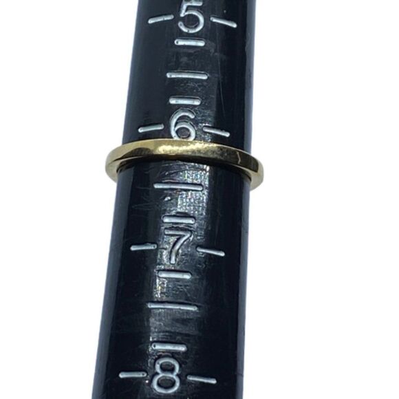 Stunning Sz 6 Gold Tone Blue Crystal Ring Made with Swarovski Crystals - Picture 8 of 11